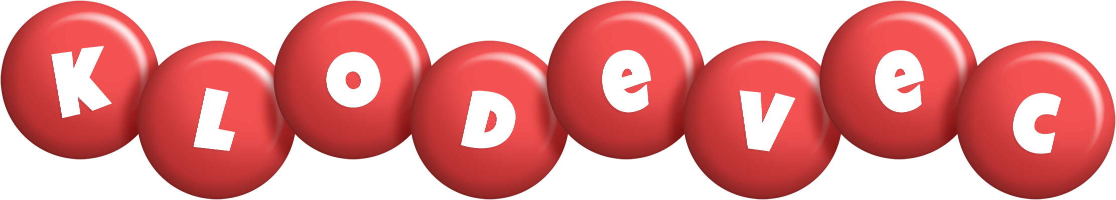 Klodevec candy-red logo