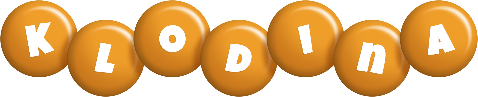 Klodina candy-orange logo