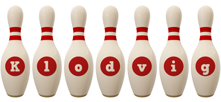 Klodvig bowling-pin logo