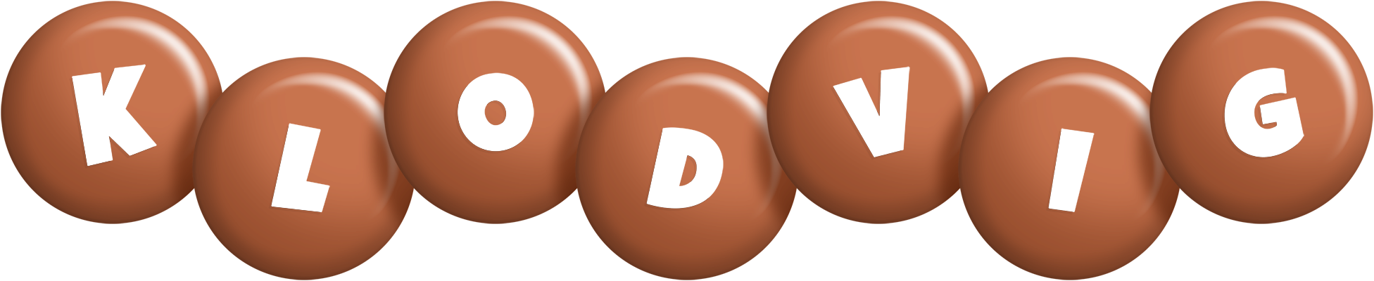 Klodvig candy-brown logo