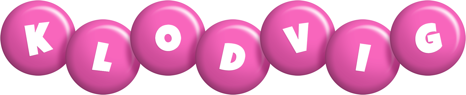 Klodvig candy-pink logo