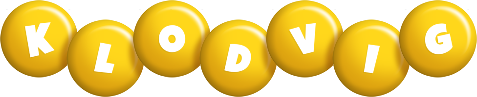 Klodvig candy-yellow logo