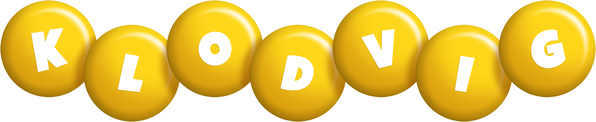 Klodvig candy-yellow logo