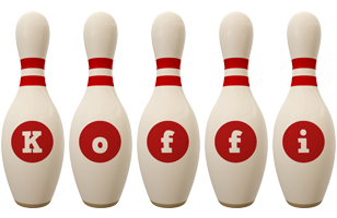 Koffi bowling-pin logo