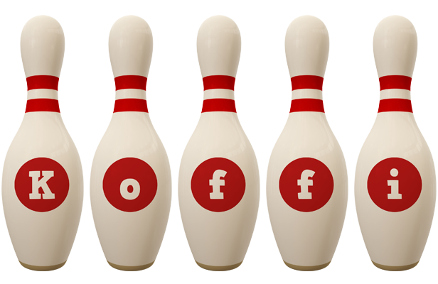 Koffi bowling-pin logo