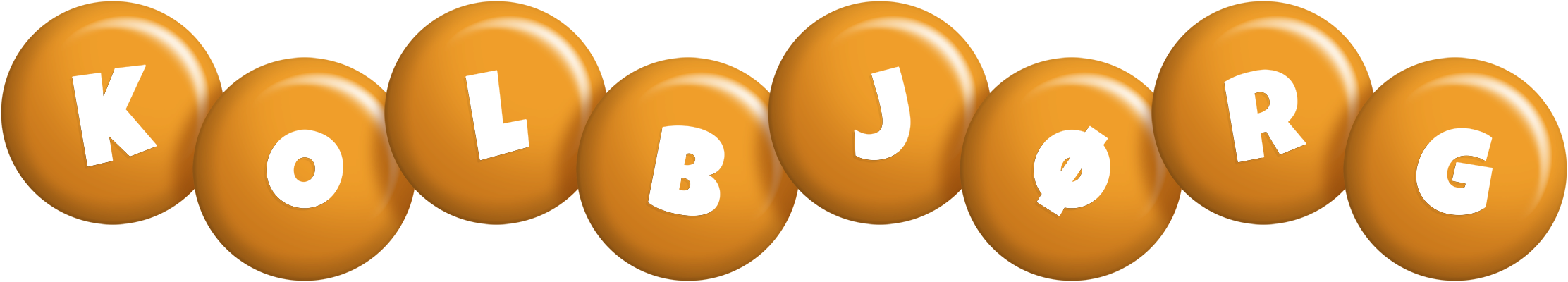 Kolbjørg candy-orange logo