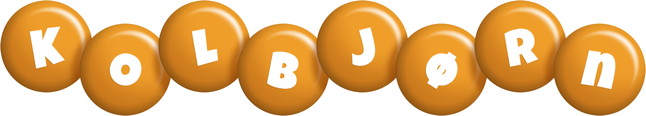 Kolbjørn candy-orange logo