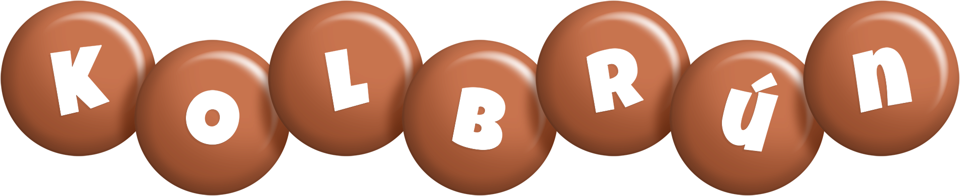 Kolbrún candy-brown logo