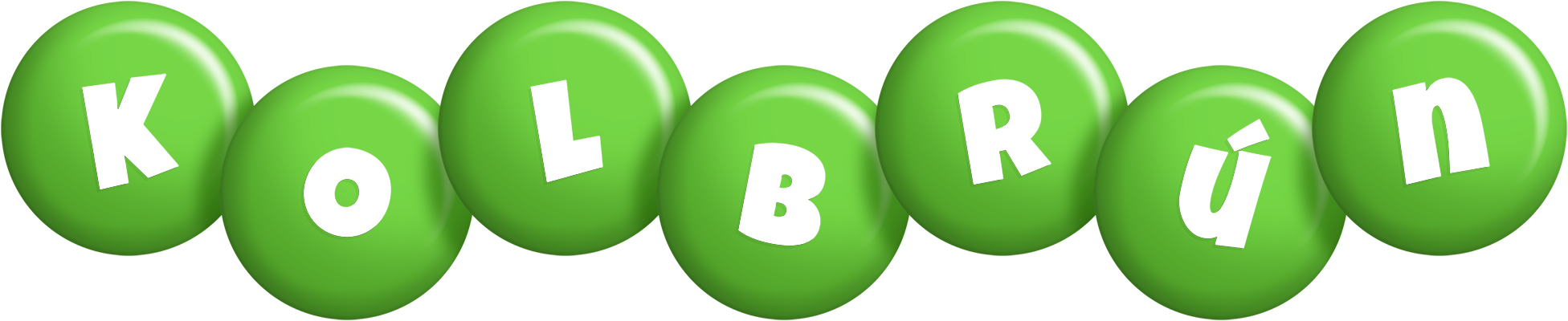 Kolbrún candy-green logo