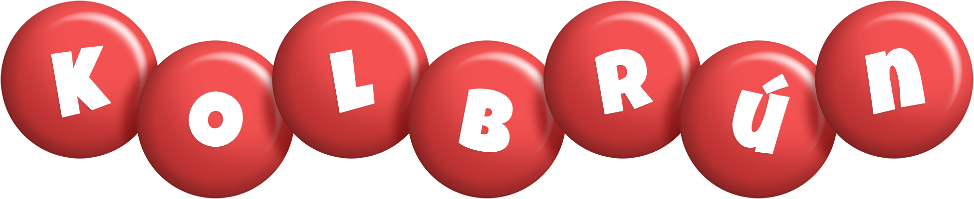 Kolbrún candy-red logo