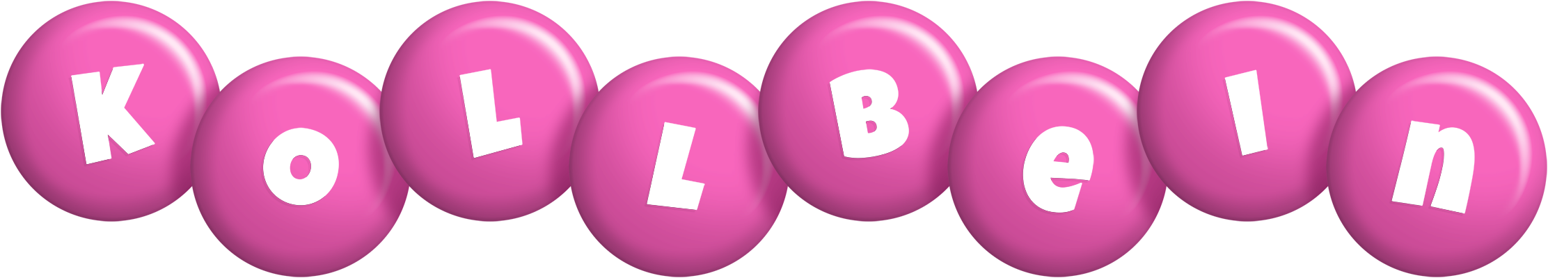 Kollbein candy-pink logo