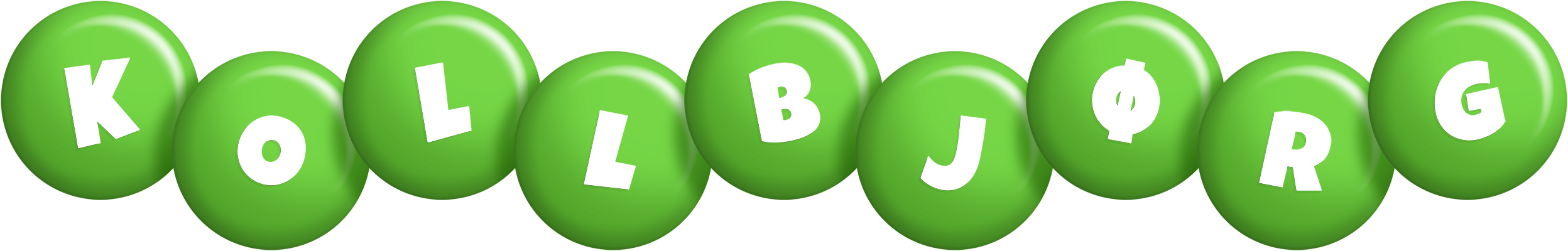 Kollbjørg candy-green logo