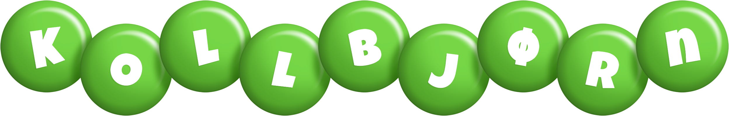 Kollbjørn candy-green logo