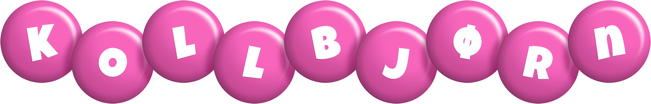 Kollbjørn candy-pink logo