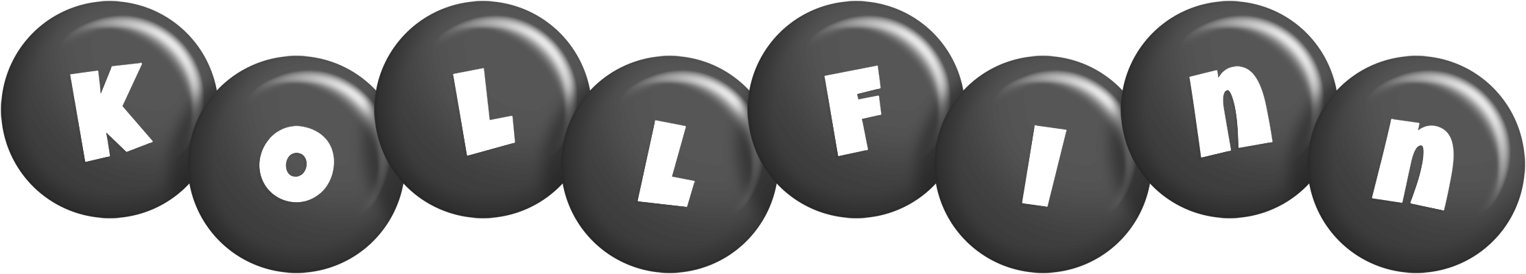 Kollfinn candy-black logo