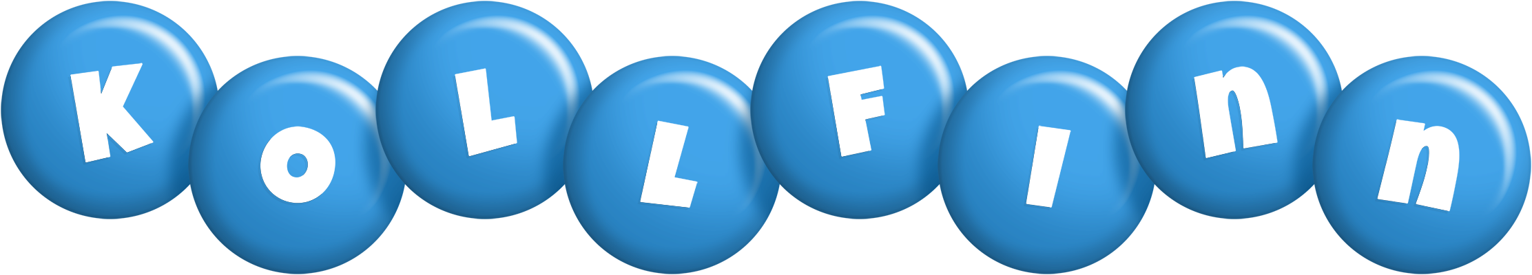 Kollfinn candy-blue logo