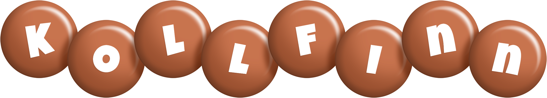 Kollfinn candy-brown logo