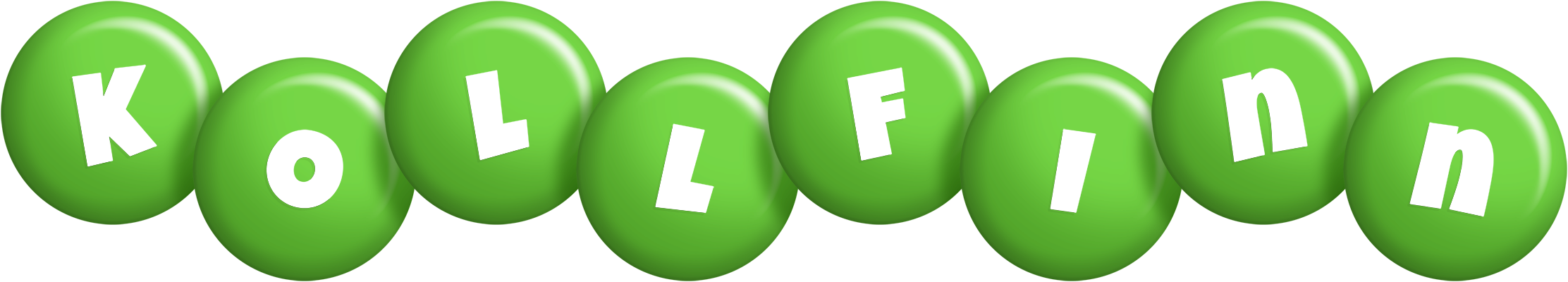 Kollfinn candy-green logo