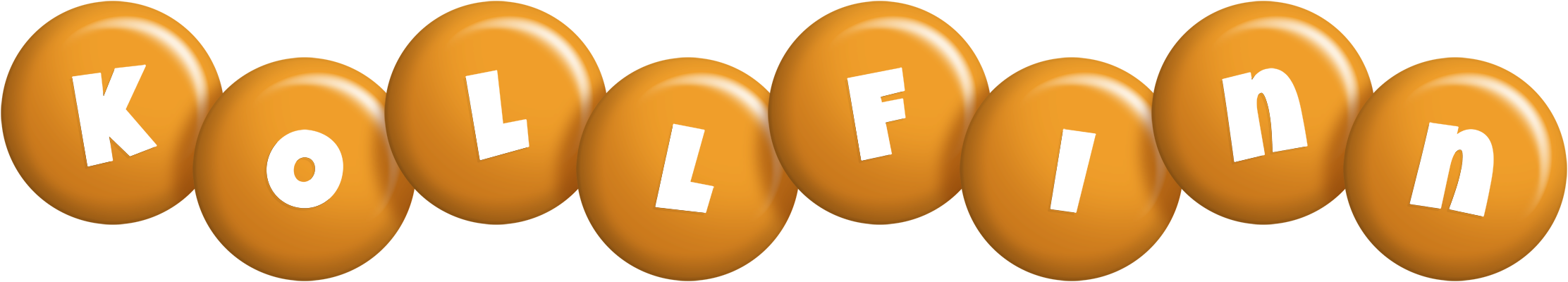 Kollfinn candy-orange logo