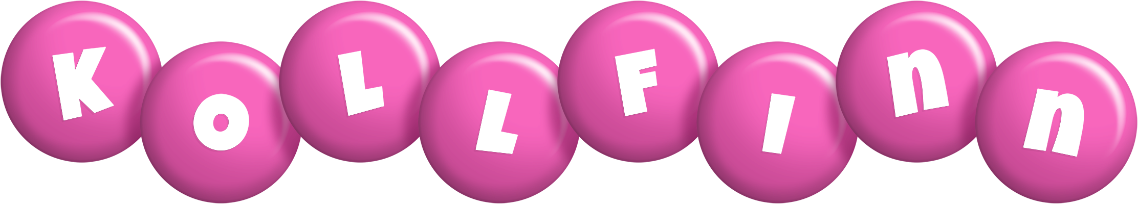 Kollfinn candy-pink logo