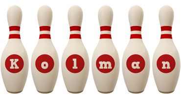 Kolman bowling-pin logo