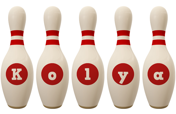 Kolya bowling-pin logo