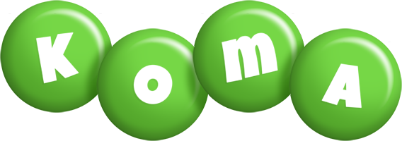 Koma candy-green logo