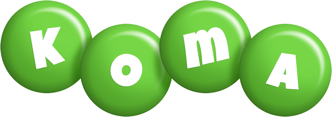 Koma candy-green logo