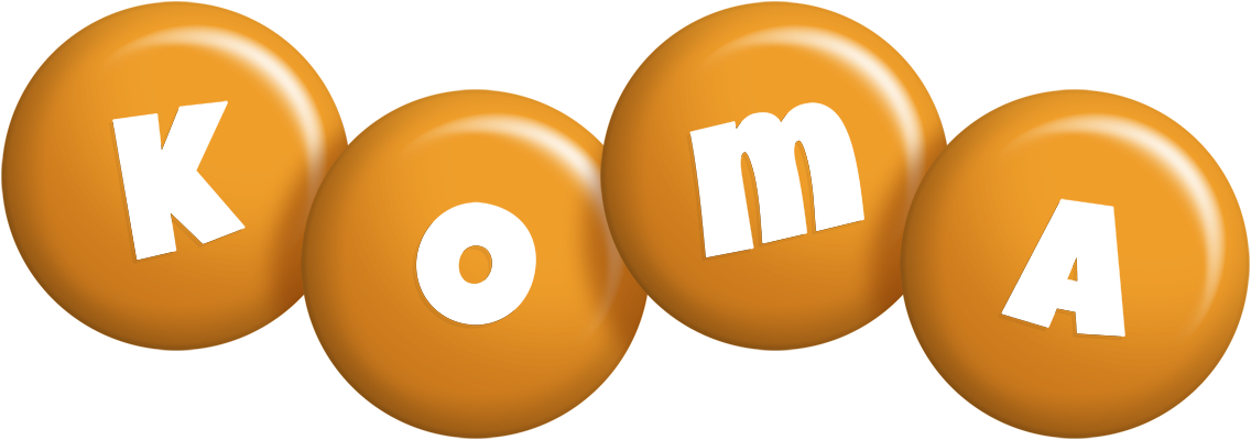 Koma candy-orange logo