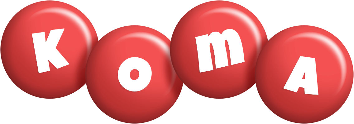 Koma candy-red logo
