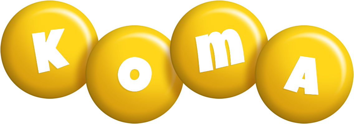 Koma candy-yellow logo