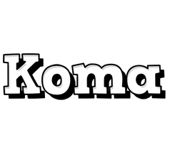 Koma snowing logo