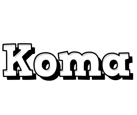 Koma snowing logo