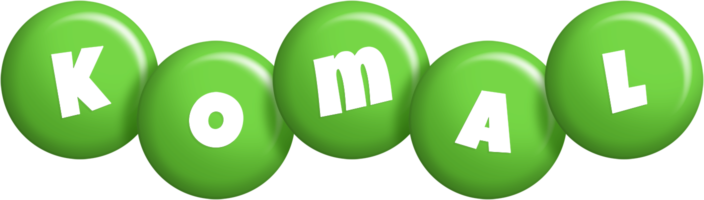 Komal candy-green logo