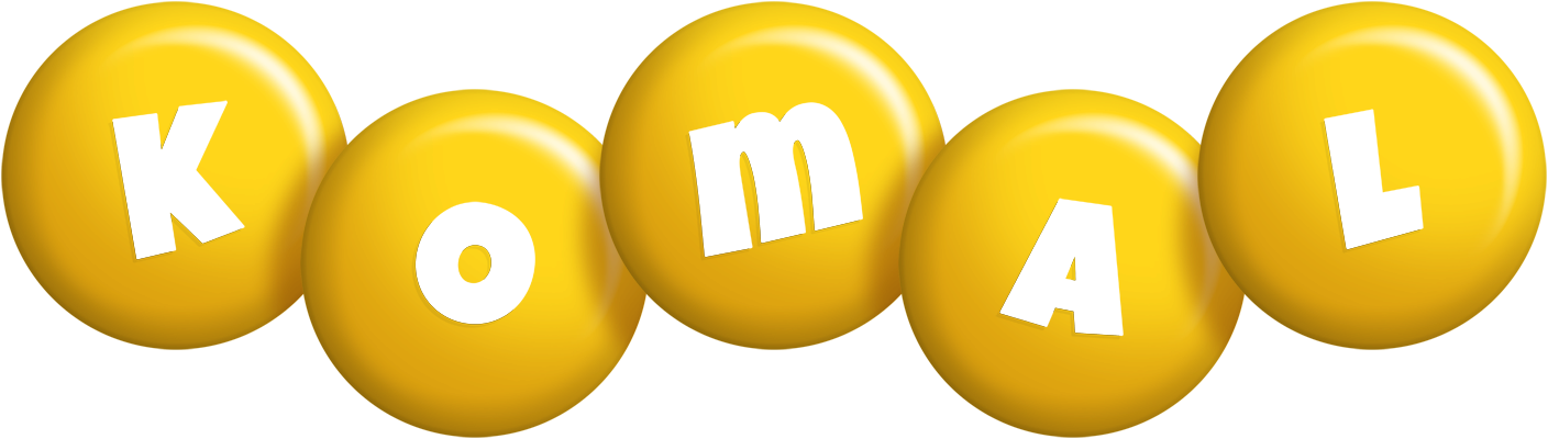 Komal candy-yellow logo