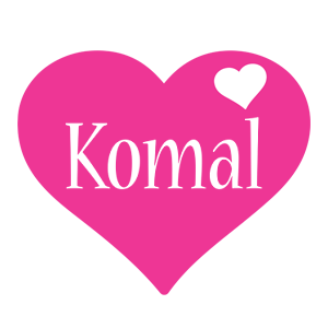 Komal love-heart logo