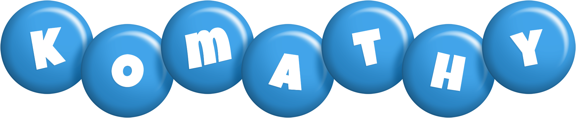 Komathy candy-blue logo