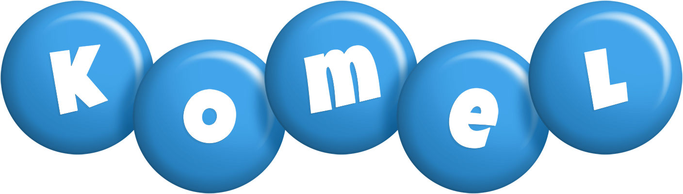 Komel candy-blue logo