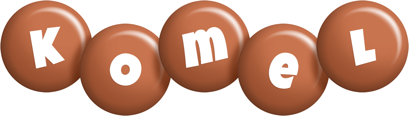 Komel candy-brown logo