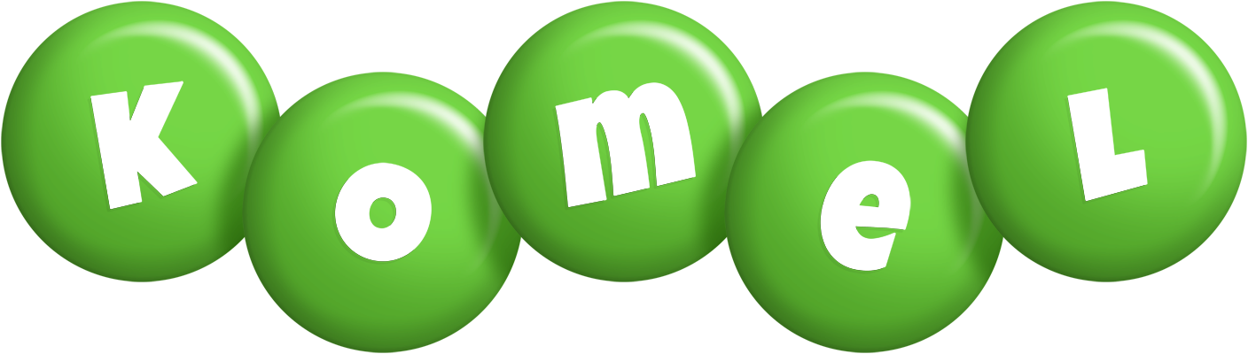 Komel candy-green logo
