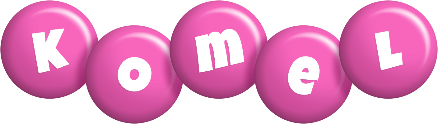 Komel candy-pink logo