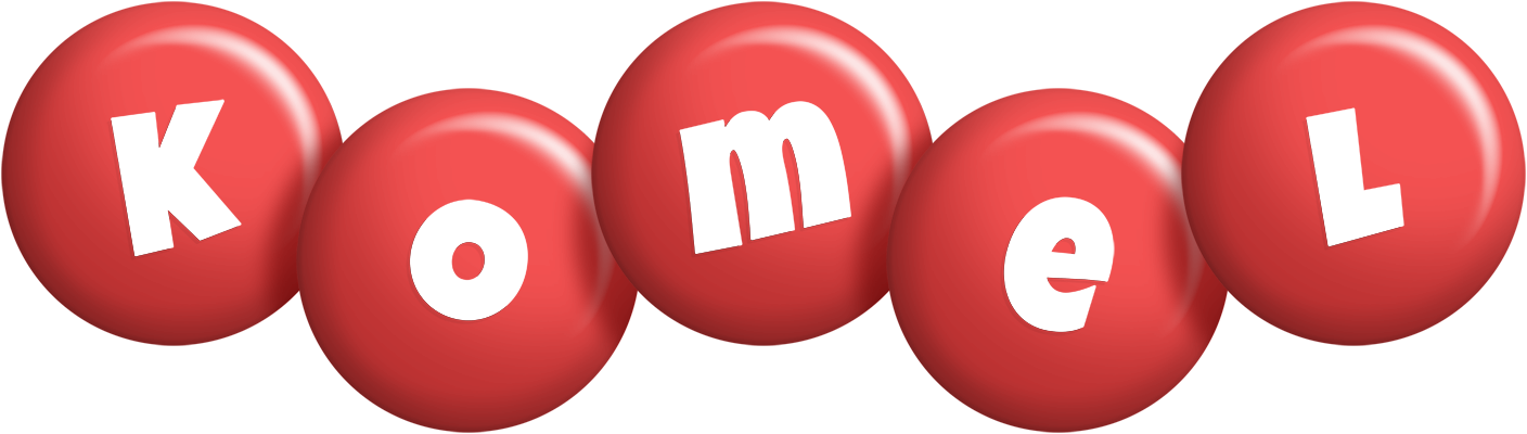 Komel candy-red logo
