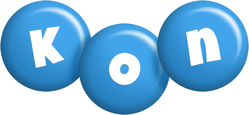 Kon candy-blue logo