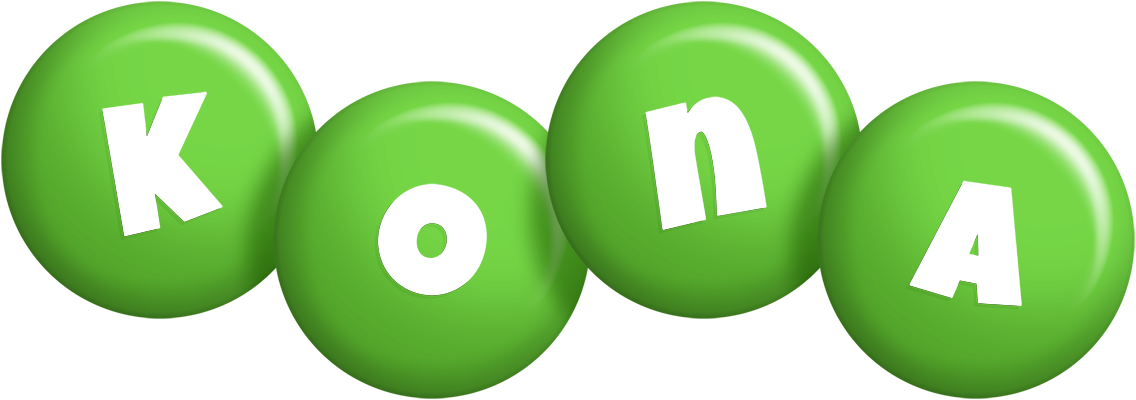 Kona candy-green logo