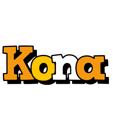 Kona cartoon logo