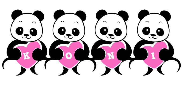 Koni love-panda logo
