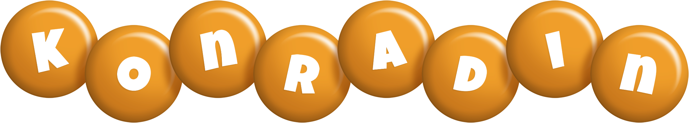 Konradin candy-orange logo