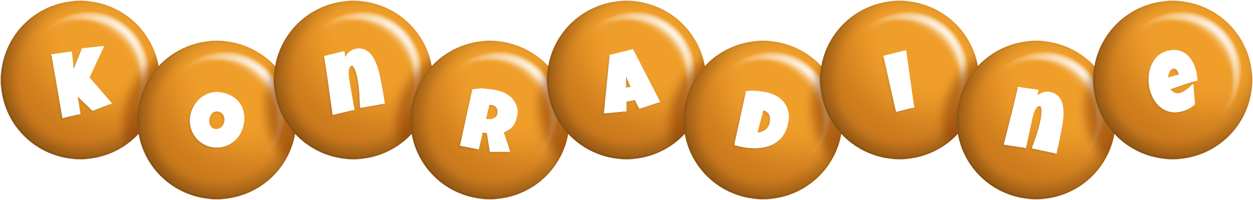 Konradine candy-orange logo