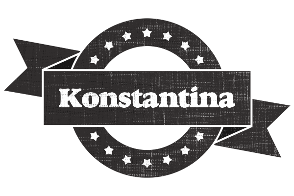 Konstantina grunge logo