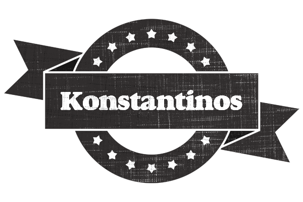 Konstantinos grunge logo